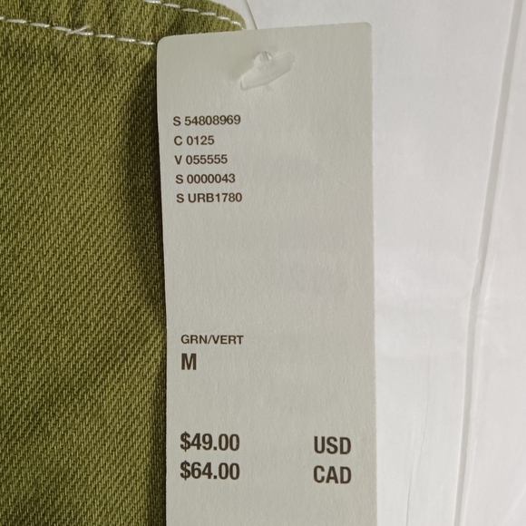 Bdg Urban Outfitters Pull On Contrast Shorts Olive Green  Size M NWT - Picture 3 of 9